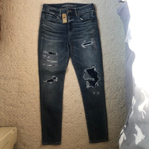 American Eagle Outfitters Denim - AE Ripped High Rise Jegging - Size 10 NWT
